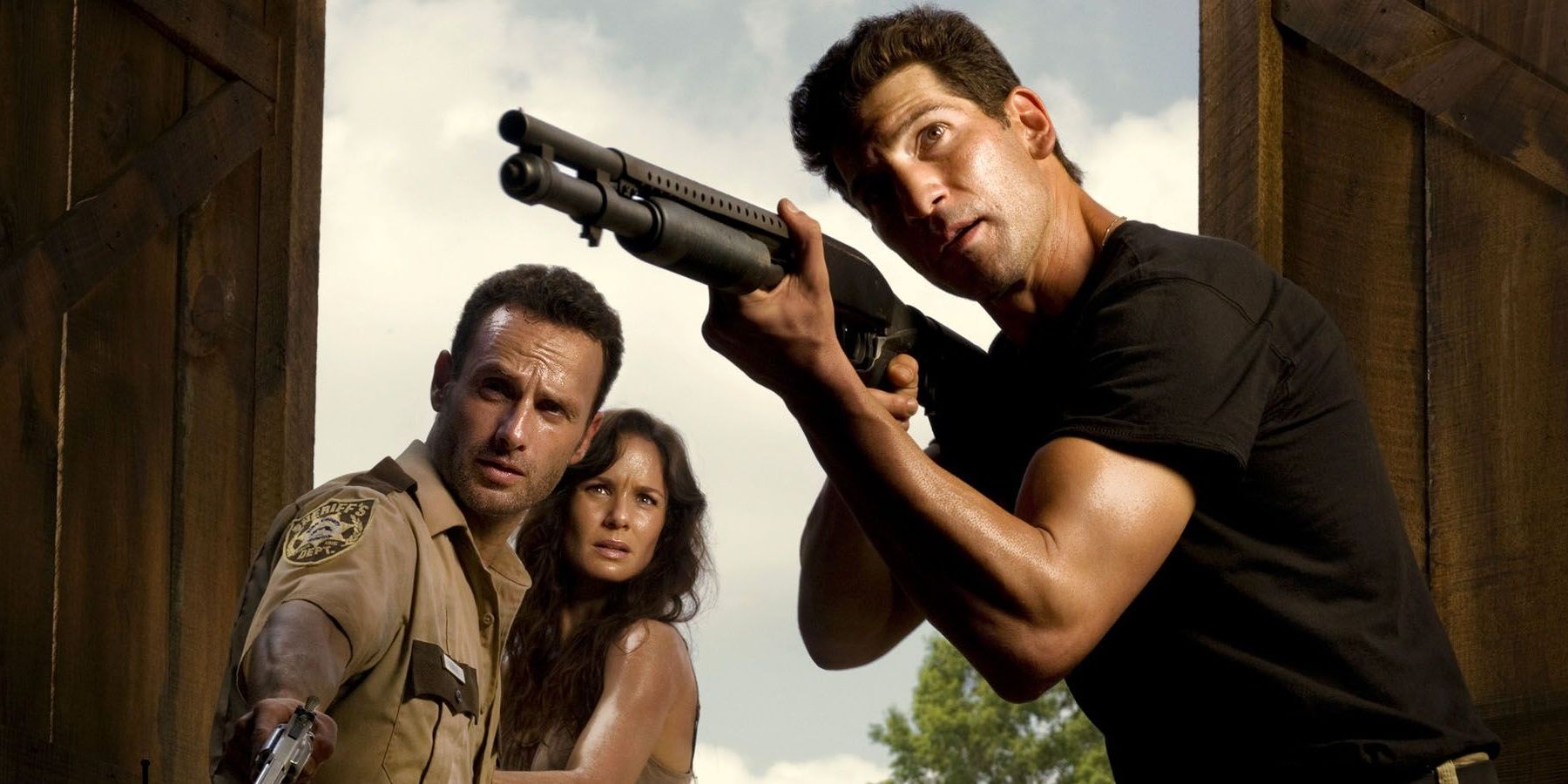 Rick, Lori, Shane on The Walking Dead
