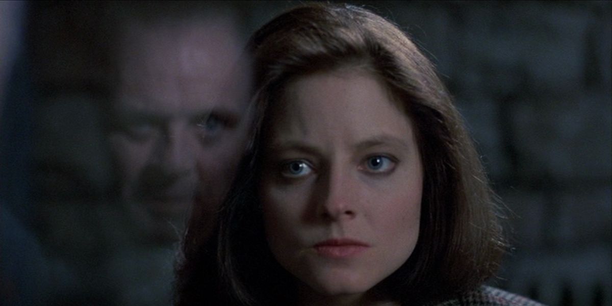 Anthony Hopkins and Jodie Foster in The Silence of the Lambs